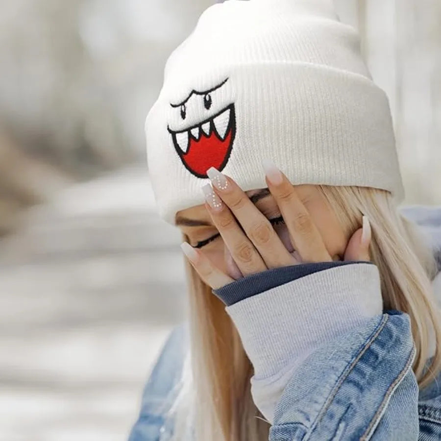 “Gorro de malha feliz – aconchegante e fofo”