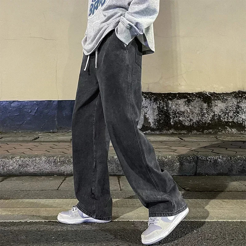 Pantalones holgados estilo coreano para hombre