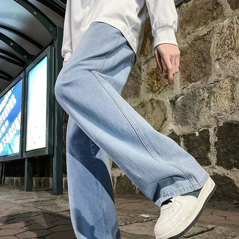 Pantalones holgados estilo coreano para hombre