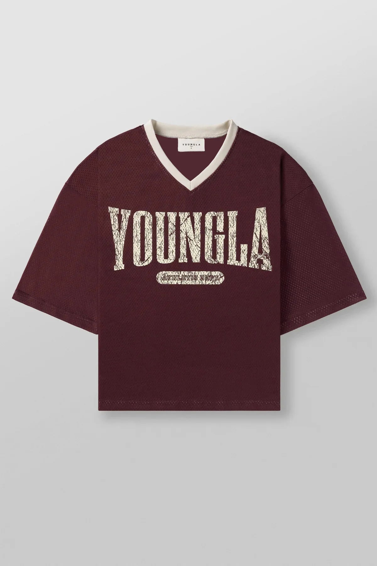 Men's Oversized T-shirt, YLA, Sports, Quick-drying, Breathable, Large Mesh, Printed, Short-sleeved T-shirt.