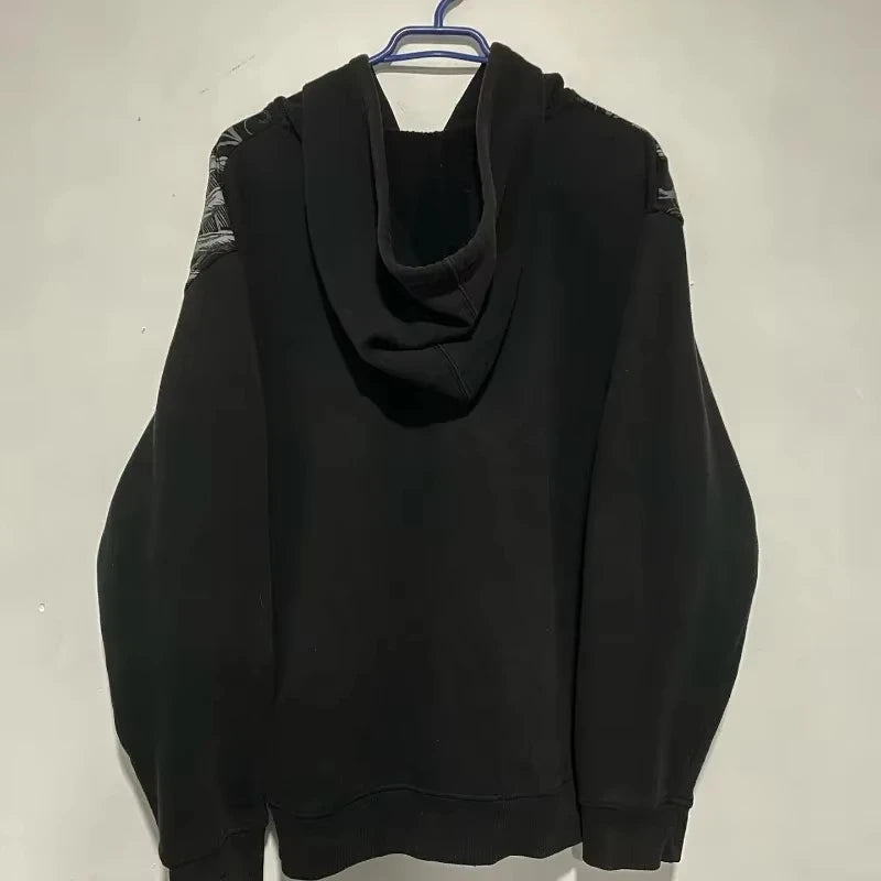 Sudadera con capucha y cremallera de polar acolchado estilo americano para mujer