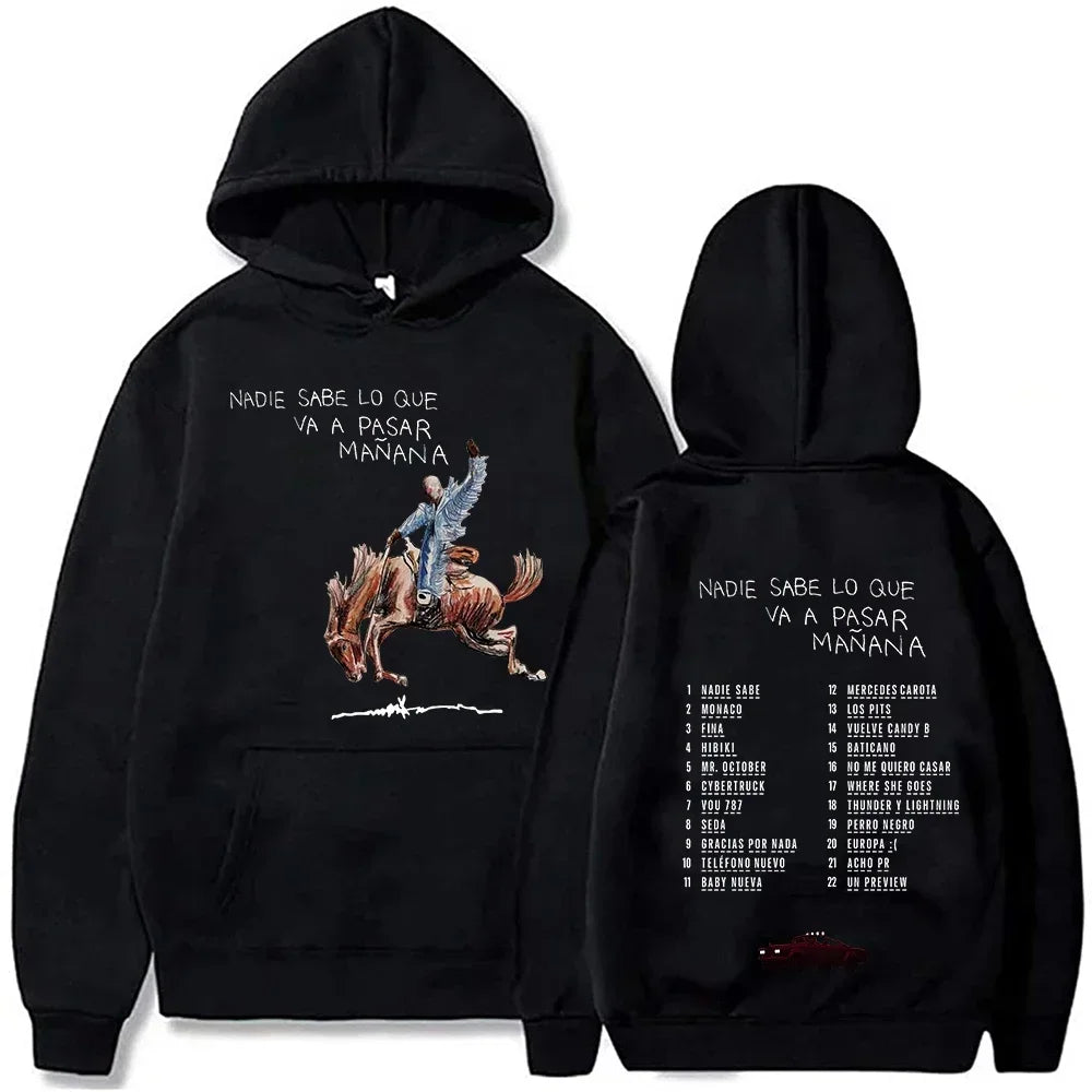 Sudadera con el álbum de Bad Bunny: Nadie sabe qué pasará mañana