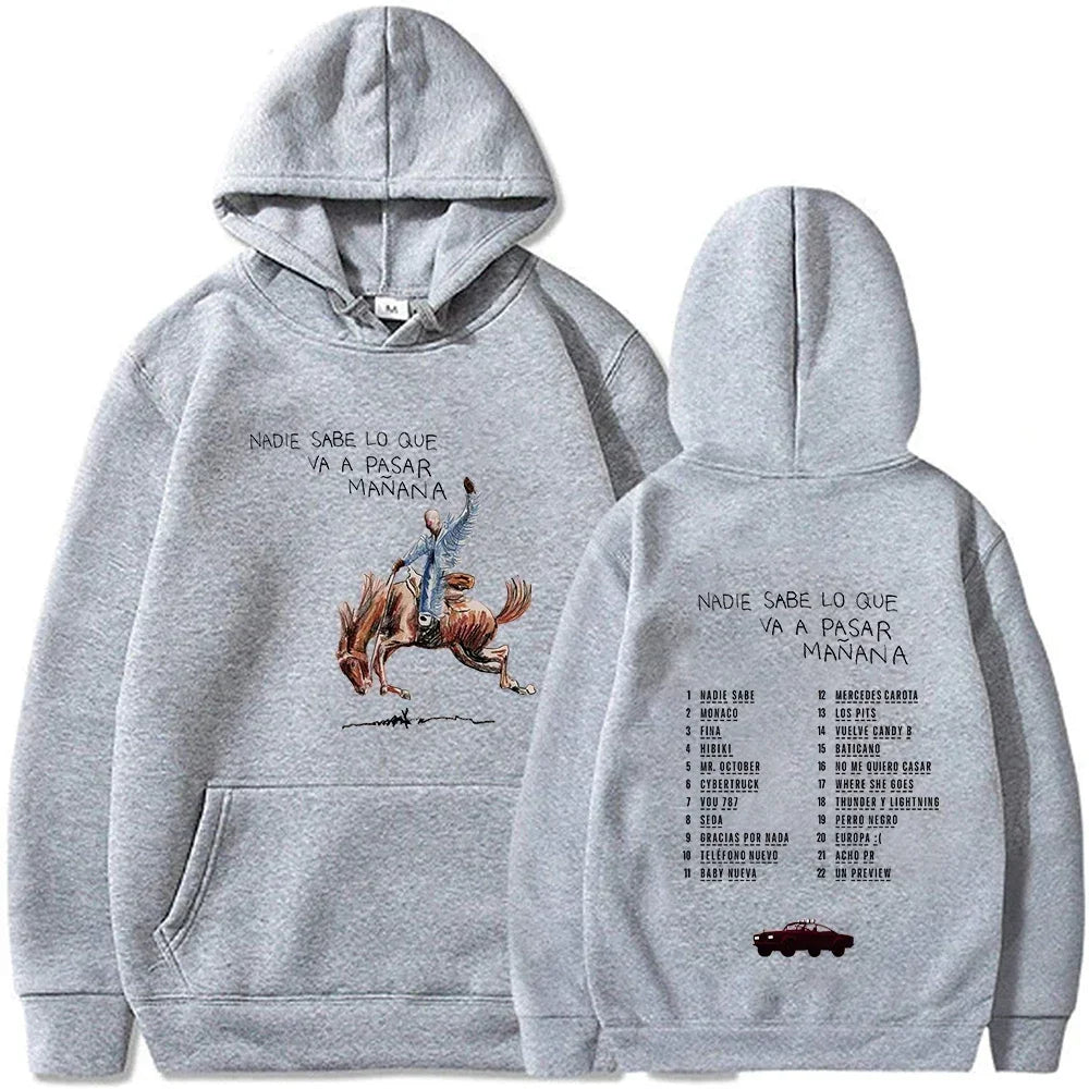 Sudadera con el álbum de Bad Bunny: Nadie sabe qué pasará mañana