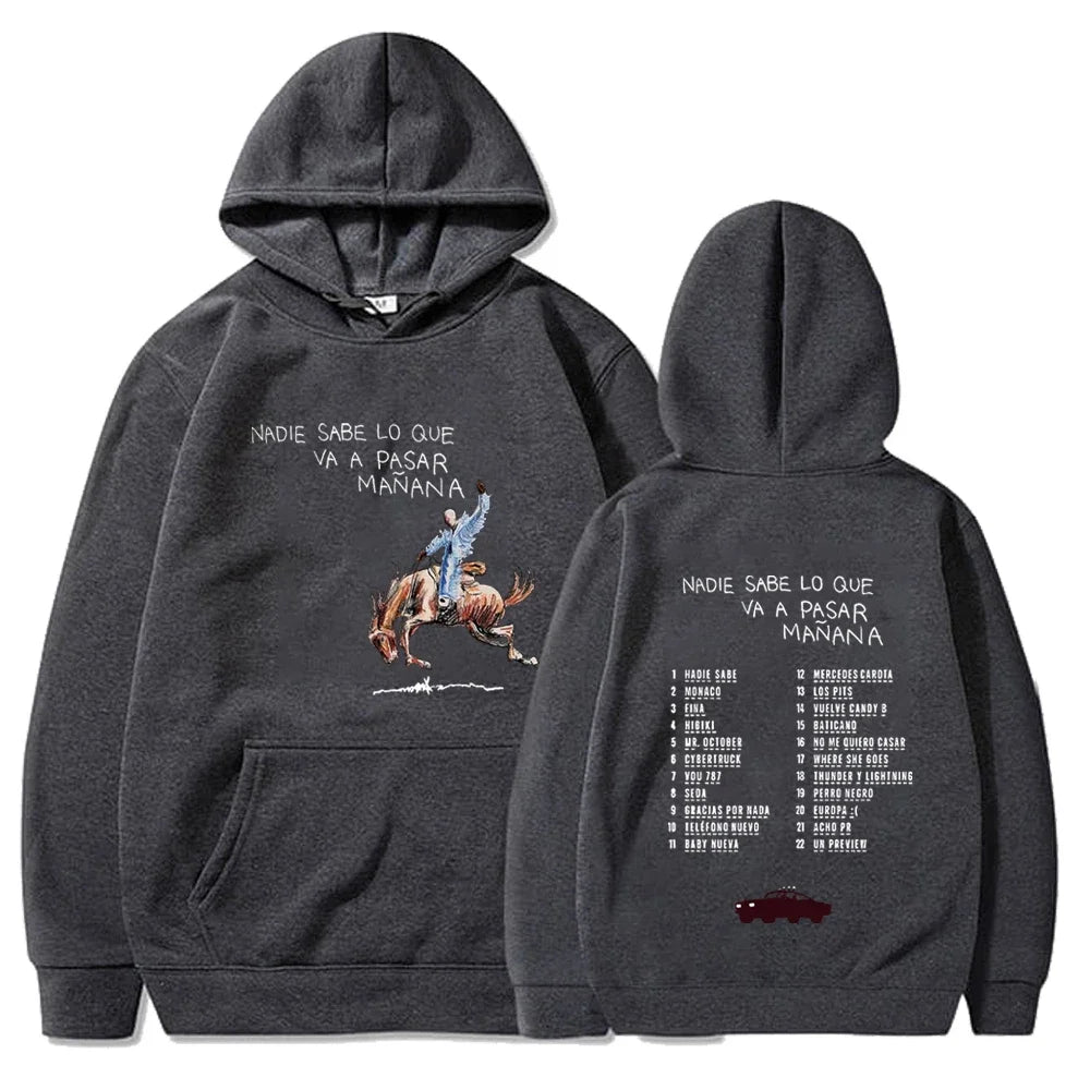 Sudadera con el álbum de Bad Bunny: Nadie sabe qué pasará mañana