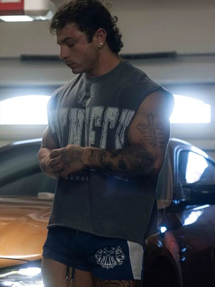 Regata masculina plus size sem mangas