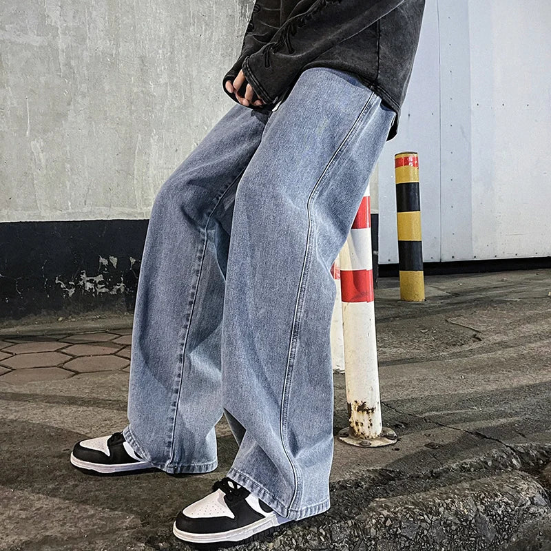 Pantalones holgados estilo coreano para hombre