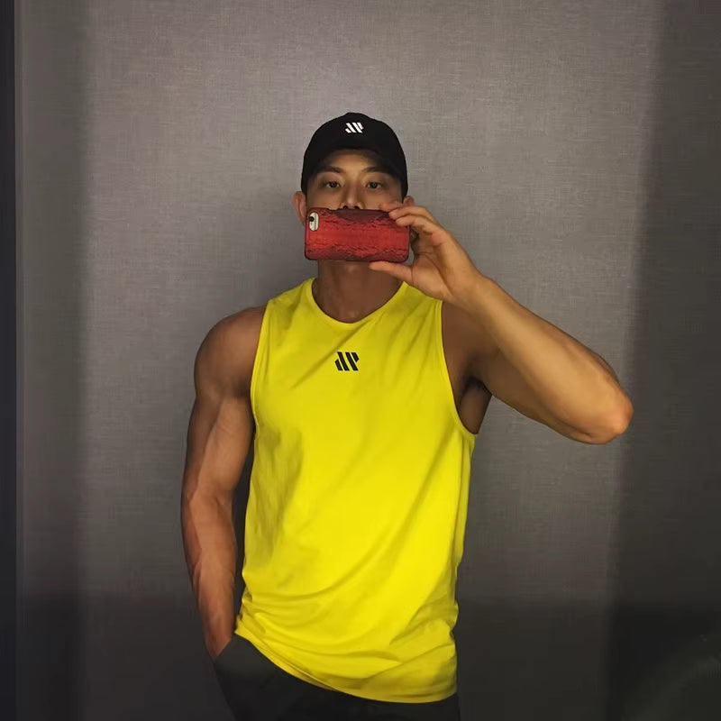 Mannen Bodybuilding Tank Tops Gym Workout Fitness Mouwloos Shirt Running Kleding Stringer Singlet Zomer Toevallige Vest