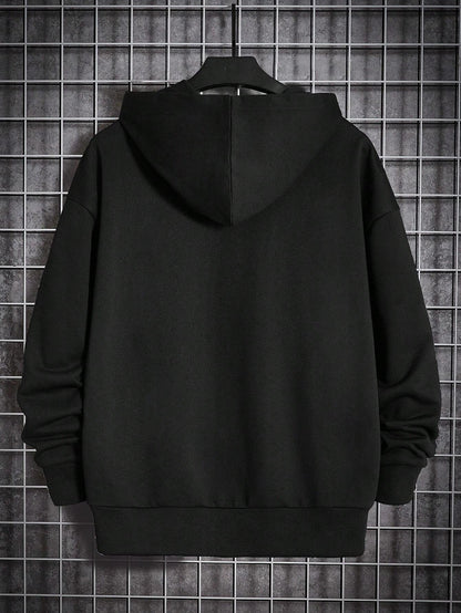 Manfinity VCAY Oversized Men'S Headphone Print Long Sleeve Casual Hoodie