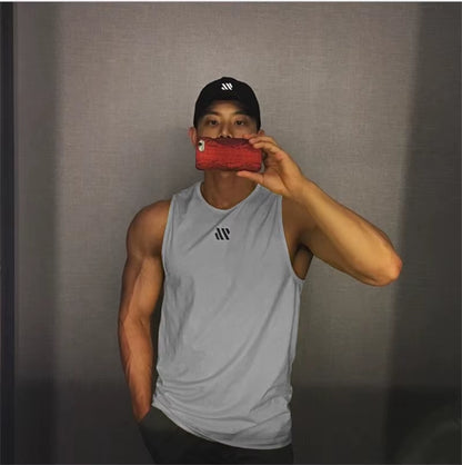 Mannen Bodybuilding Tank Tops Gym Workout Fitness Mouwloos Shirt Running Kleding Stringer Singlet Zomer Toevallige Vest