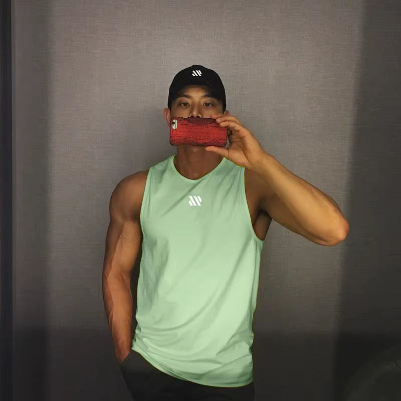 Mannen Bodybuilding Tank Tops Gym Workout Fitness Mouwloos Shirt Running Kleding Stringer Singlet Zomer Toevallige Vest