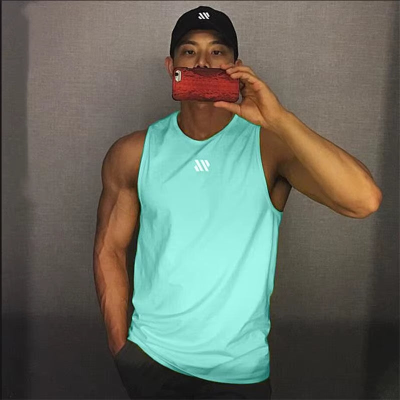 Mannen Bodybuilding Tank Tops Gym Workout Fitness Mouwloos Shirt Running Kleding Stringer Singlet Zomer Toevallige Vest