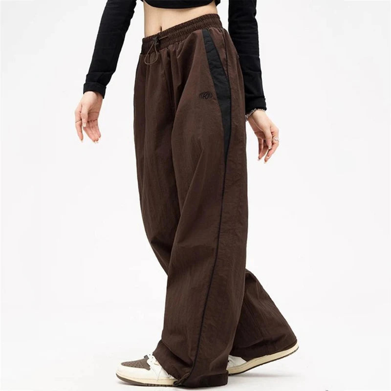 Pantalones cargo holgados de mujer, estilo urbano, pantalones oversize