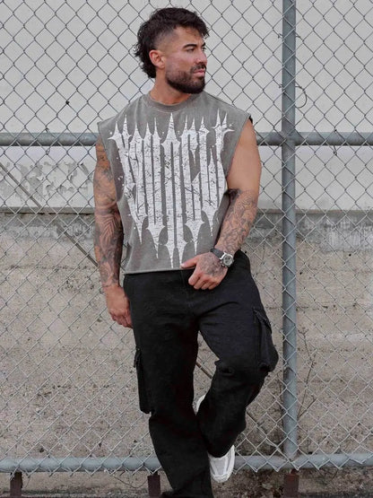 Men's Sleeveless T-shirt Summer Gym Sportswear YA