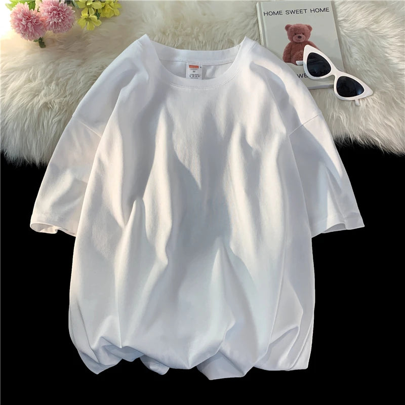 Camiseta de algodón extragrande para hombre: ropa urbana holgada