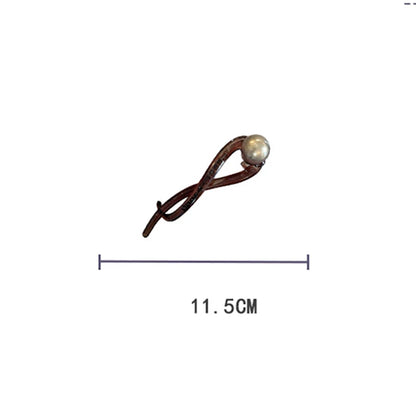 Elegante pinza para el cabello con diseño de cuentas acrílicas y perlas de imitación, accesorio elegante para el cabello de mujer.