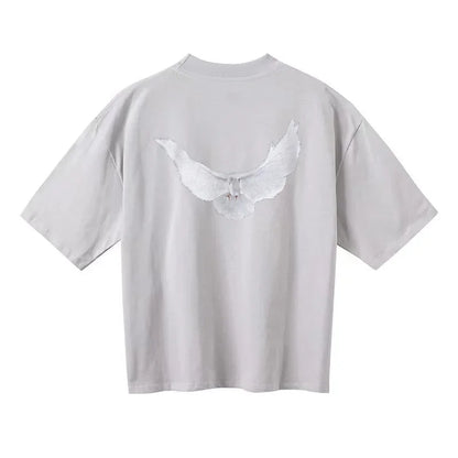 Camiseta holgada de manga corta con la colaboración transfronteriza de Yeezy y Kanye