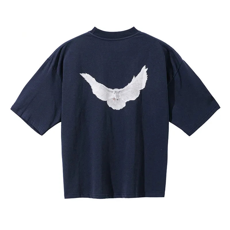 Camiseta holgada de manga corta con la colaboración transfronteriza de Yeezy y Kanye