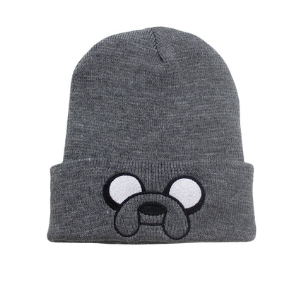 Gorro de punto bordado "Jack de Hora de Aventuras" – Cálido y acogedor