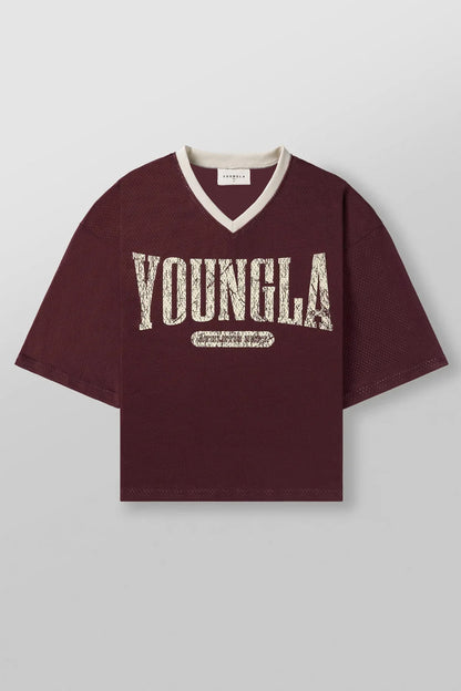 Men's Oversized T-shirt, YLA, Sports, Quick-drying, Breathable, Large Mesh, Printed, Short-sleeved T-shirt.