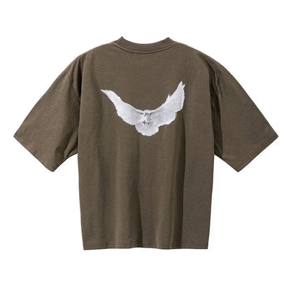 Camiseta holgada de manga corta con la colaboración transfronteriza de Yeezy y Kanye
