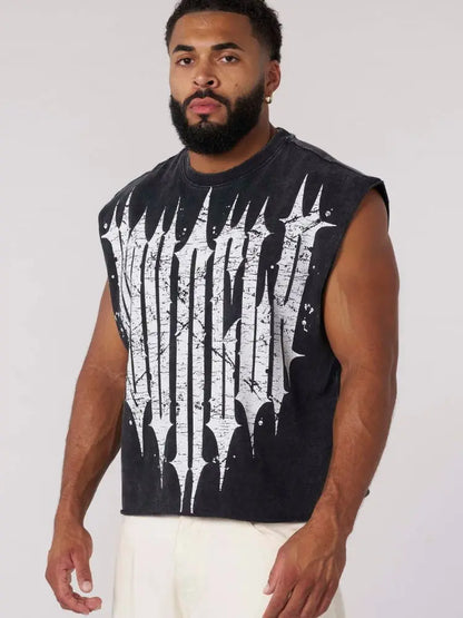 Men's Sleeveless T-shirt Summer Gym Sportswear YA