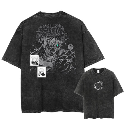 Camiseta extragrande de algodón de Gojo Satoru Jujutsu Kaisen (manga corta)