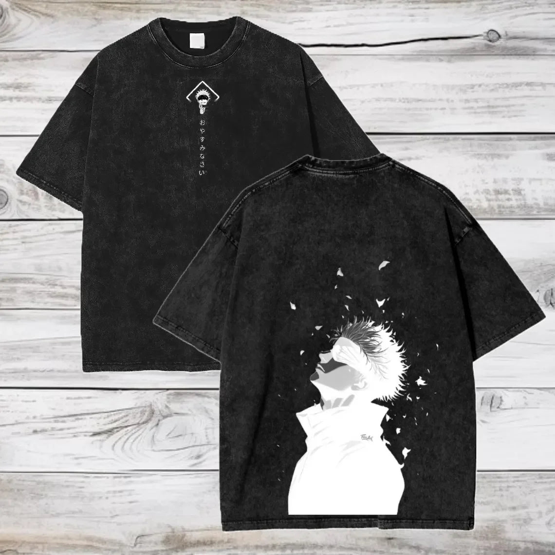 Camiseta extragrande de algodón de Gojo Satoru Jujutsu Kaisen (manga corta)