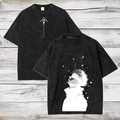 Camiseta extragrande de algodón de Gojo Satoru Jujutsu Kaisen (manga corta)