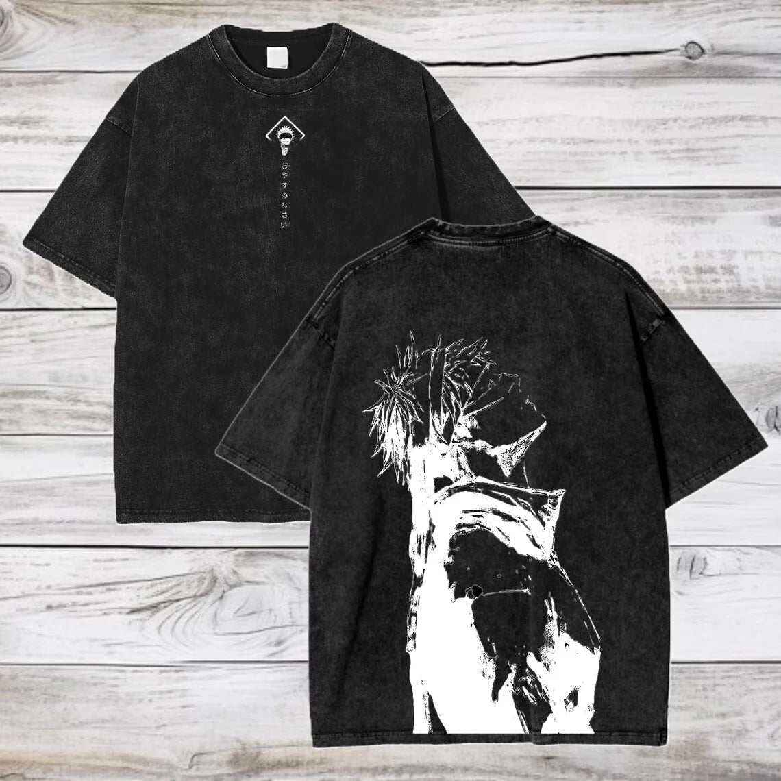 Camiseta extragrande de algodón de Gojo Satoru Jujutsu Kaisen (manga corta)