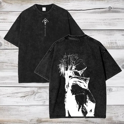 Camiseta extragrande de algodón de Gojo Satoru Jujutsu Kaisen (manga corta)