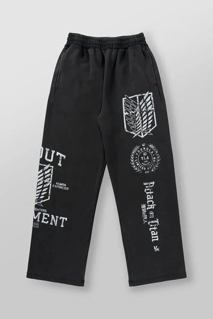 YLA Anime Print Wide Leg Pants
