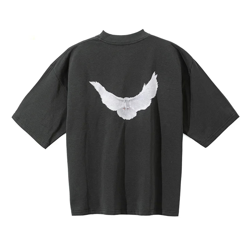 Camiseta holgada de manga corta con la colaboración transfronteriza de Yeezy y Kanye