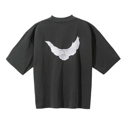 Camiseta holgada de manga corta con la colaboración transfronteriza de Yeezy y Kanye