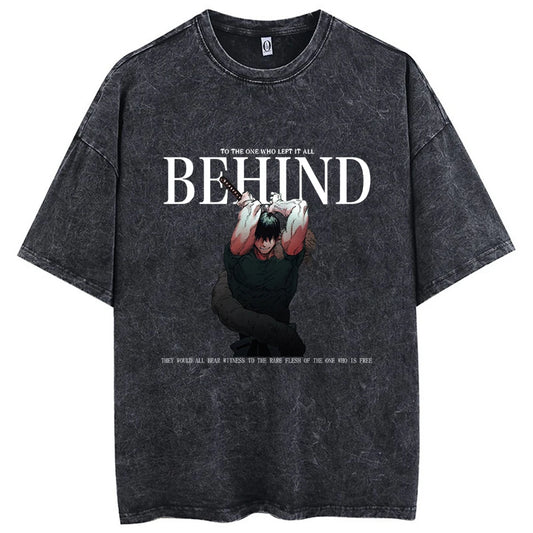 Fushiguro Toji Printed Tee Anime Jujutsu Kaisen Clothing Men Women Summer Manga T-shirts Washed Cotton Tshirt Harajuku T Shirt