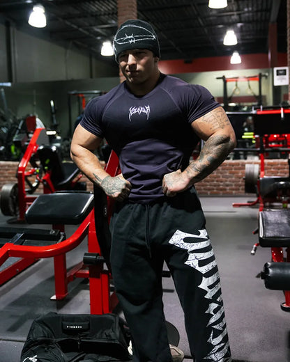 Men's T-shirt, high-elastic training tights, short-sleeved T-shirts YOUNG LA