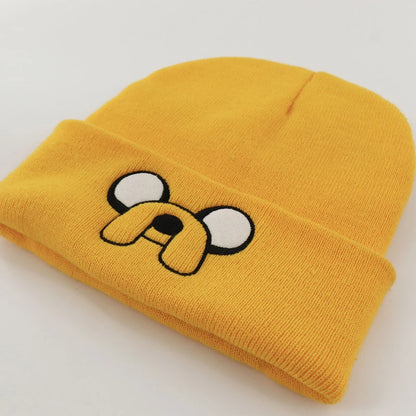Gorro de punto bordado "Jack de Hora de Aventuras" – Cálido y acogedor