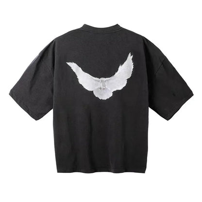 Camiseta holgada de manga corta con la colaboración transfronteriza de Yeezy y Kanye