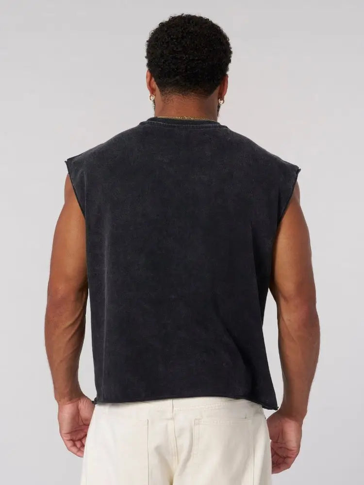 Men's Sleeveless T-shirt Summer Gym Sportswear YA