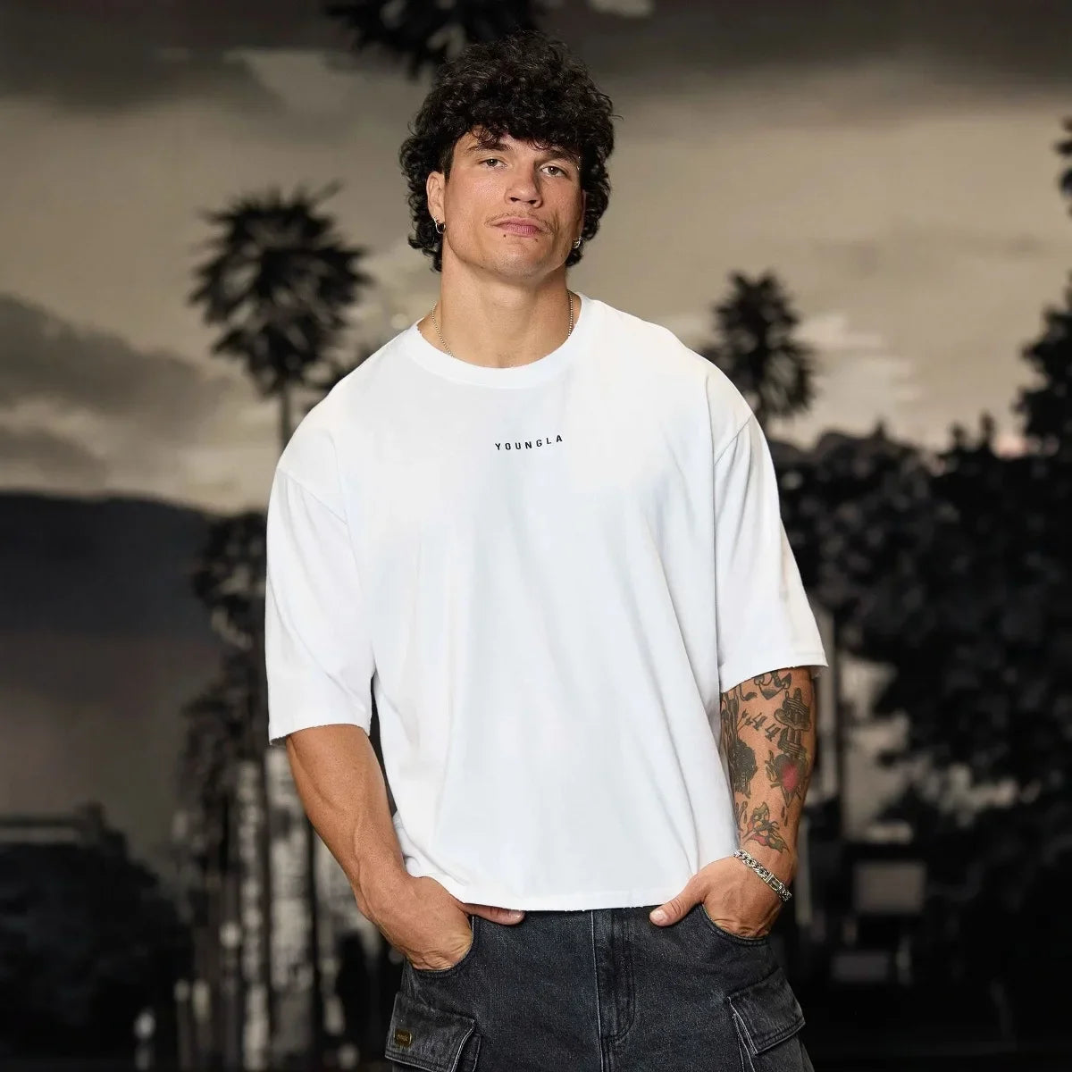 YLA Men's Loose Fit Short Sleeve T-Shirt