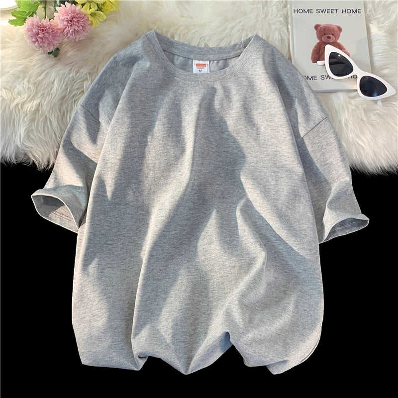 Camiseta de algodón extragrande para hombre: ropa urbana holgada