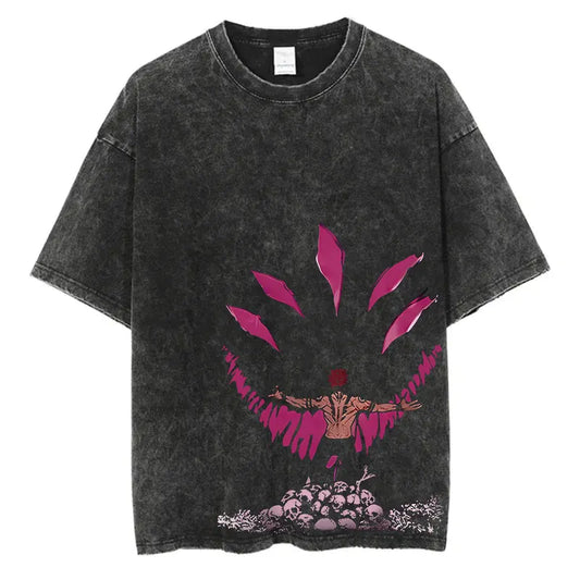Harajuku Anime T-shirt, 100% Cotton, Short Sleeve, Oversized, Vintage Urban Style