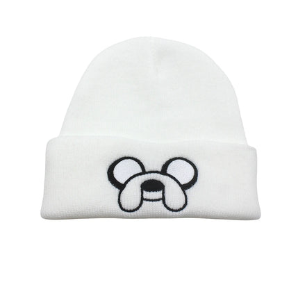 Gorro de punto bordado "Jack de Hora de Aventuras" – Cálido y acogedor