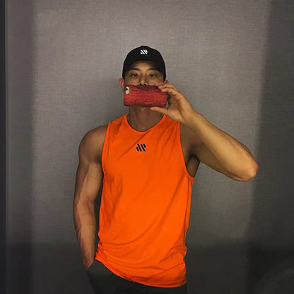Mannen Bodybuilding Tank Tops Gym Workout Fitness Mouwloos Shirt Running Kleding Stringer Singlet Zomer Toevallige Vest